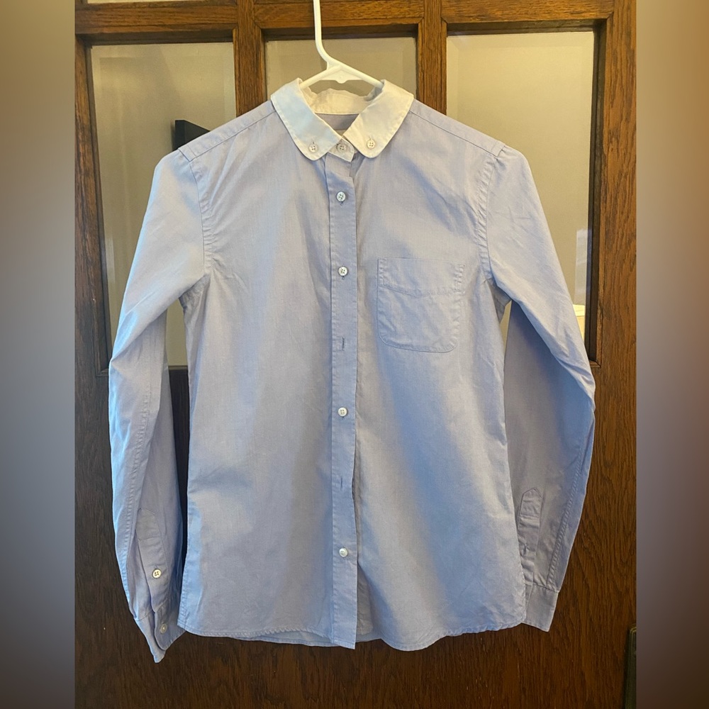 Coach Light Blue Button-Down Shirt with White Collar